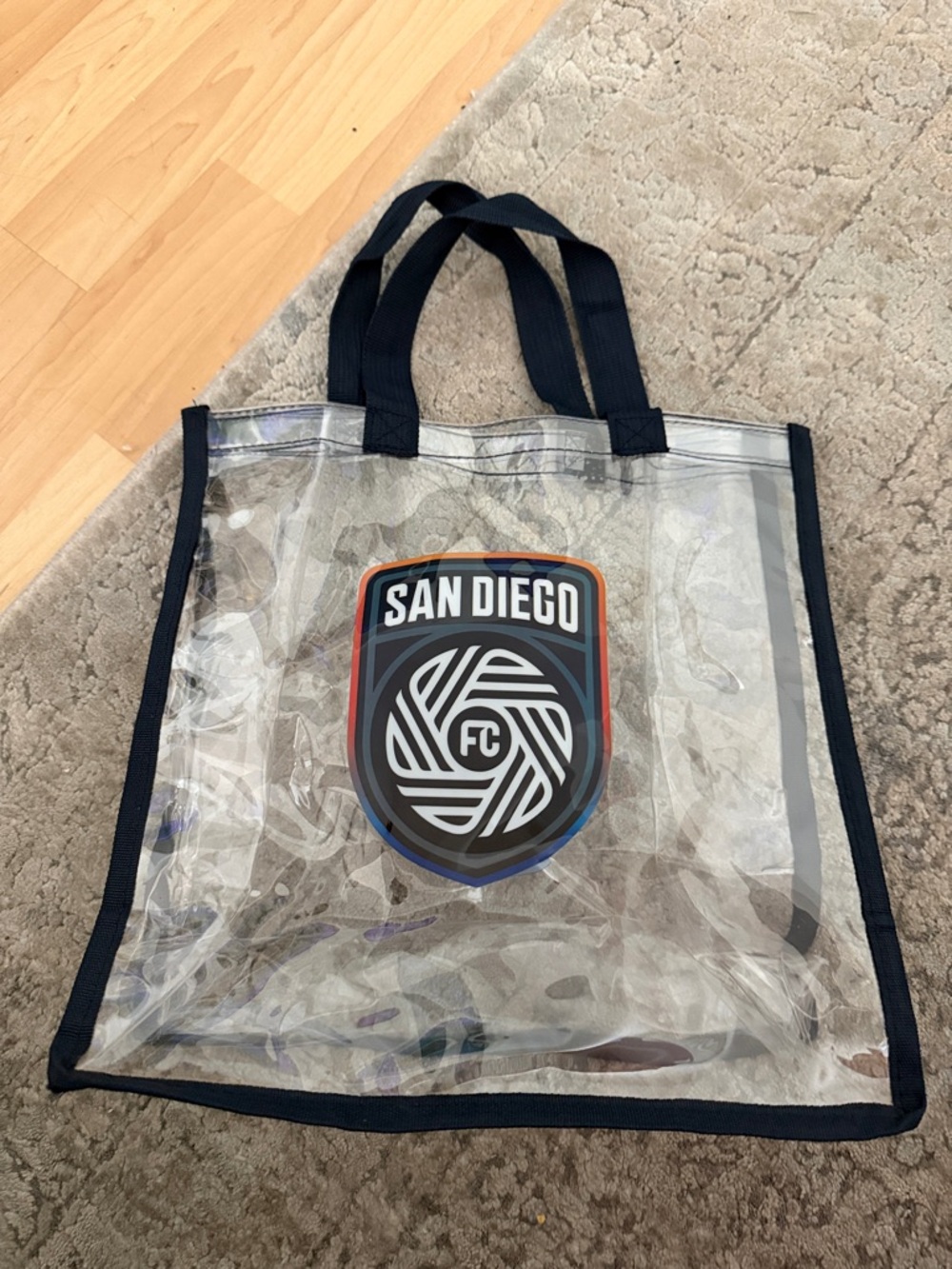 San Diego FC Clear Tote Bag with Navy Trim